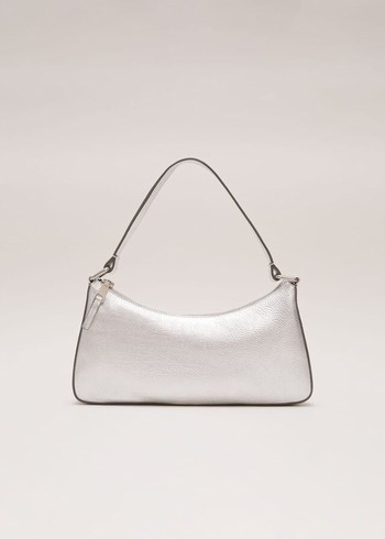 Phase Eight Silver Leather Bags Silver Australia | BX0146925